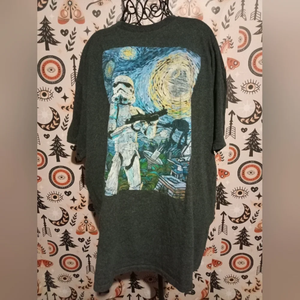 2/$10 Starry Night Stormtrooper Star Wars Graphic Tee 2XL